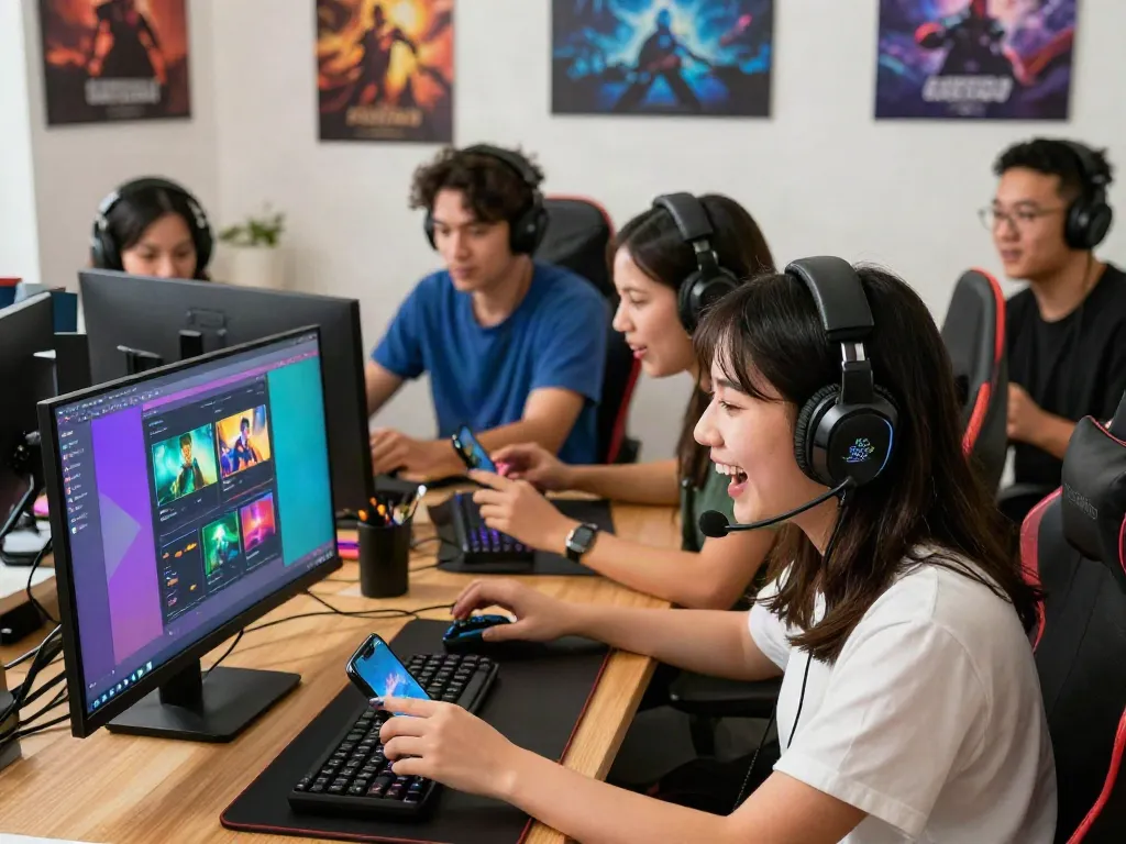 Players engaged in exciting games on the GARUDA404 platform, showcasing a vibrant gaming atmosphere.