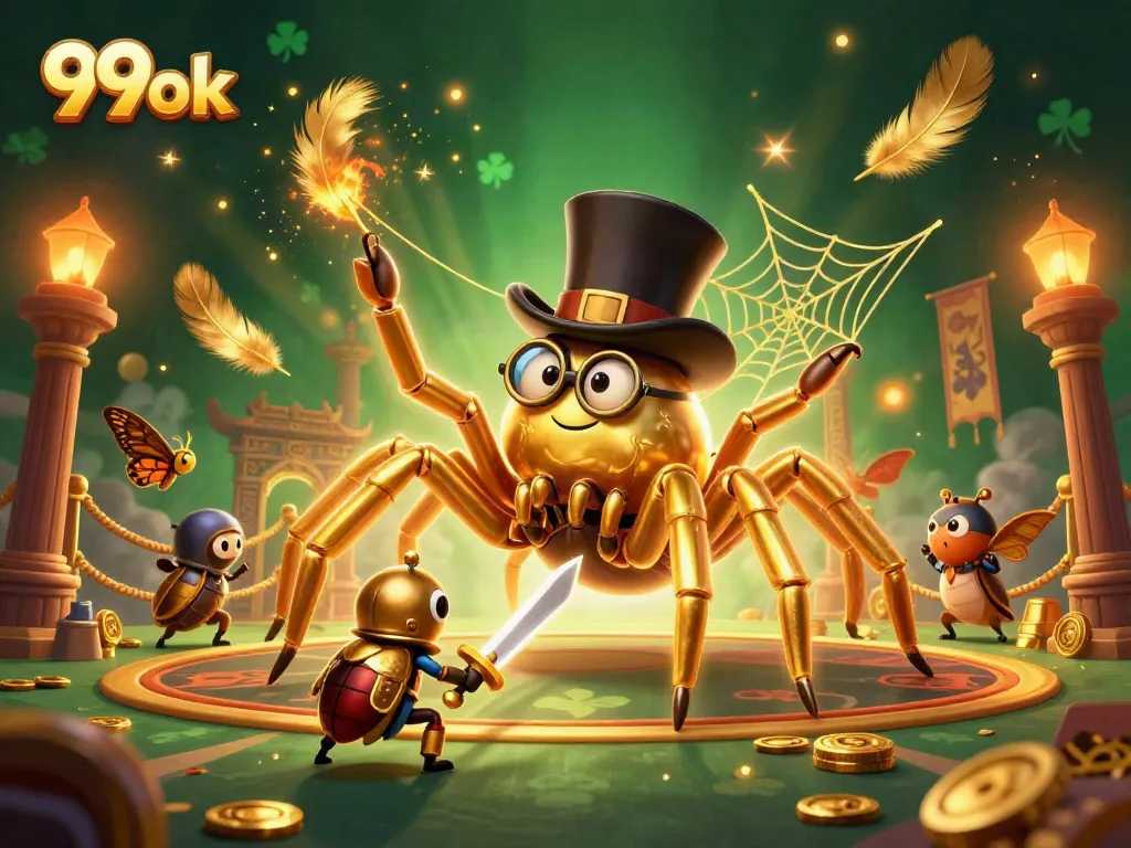 Engage in thrilling gameplay at 99ok with a vibrant scene featuring animated casino elements.