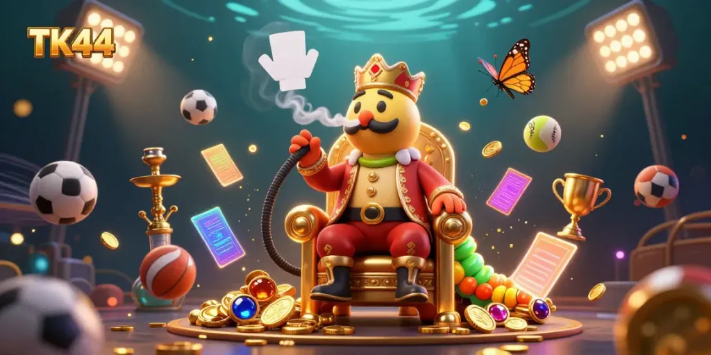 Engage in thrilling TK444 casino challenges with vibrant characters and dynamic elements.