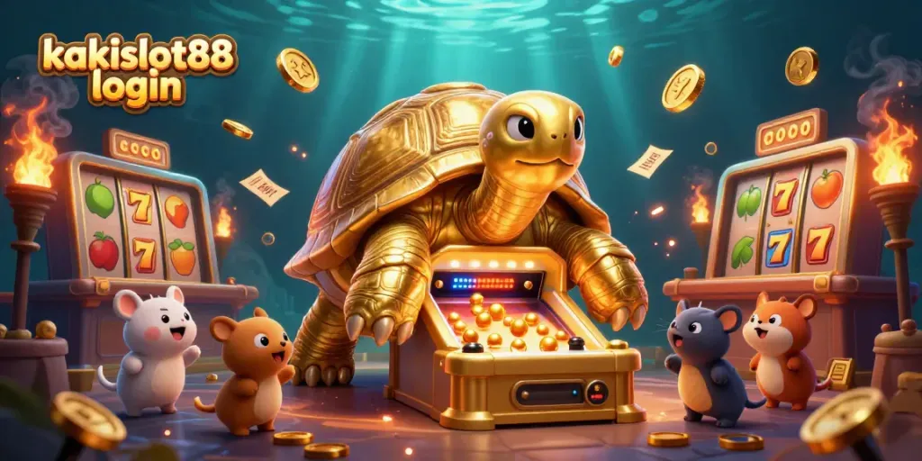 Mengakses kakislot88 login dengan gambar slot yang menggembirakan dan elemen kasino