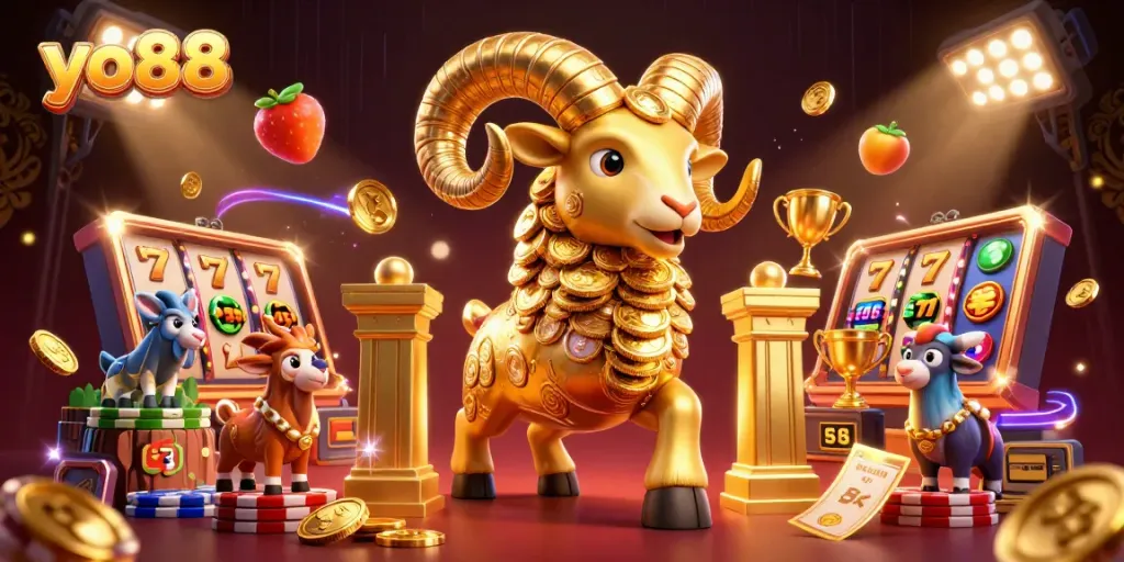 Experience the thrill as yo88 brings exciting slot games to life with a dynamic 3D carnival scene.