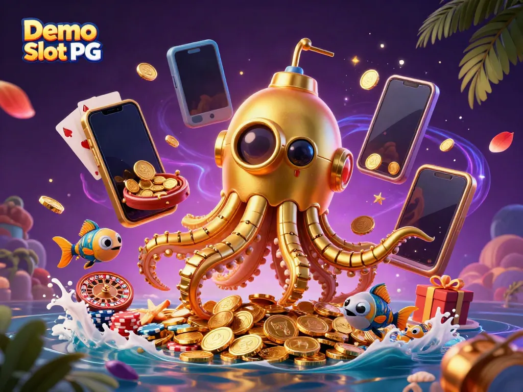 Spin reels and win with the exciting Demo Slot PG game featuring a golden kraken and treasures.