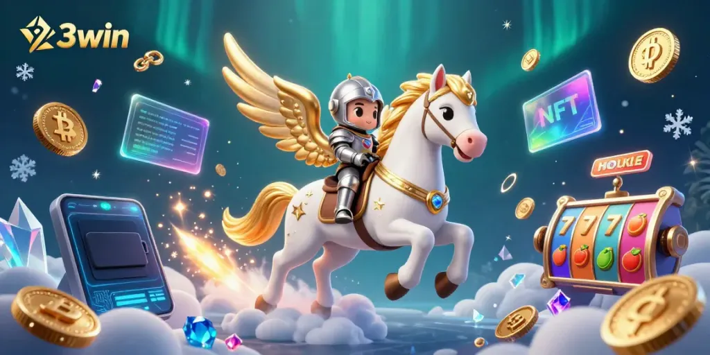 Engage in thrilling gameplay with 23win in this dynamic casino-themed illustration.