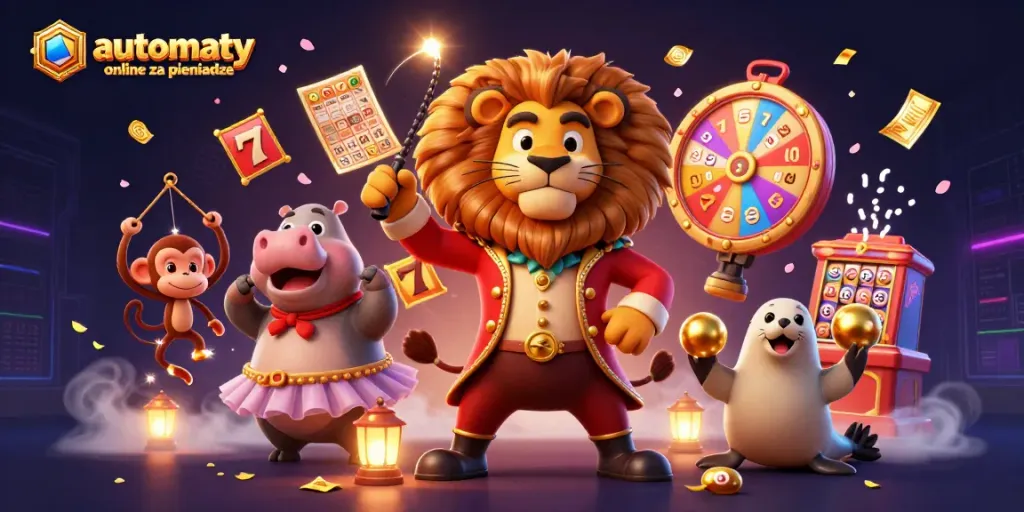 Engaging illustration of automaty online za pieniadze showcasing colorful slot reels and vibrant casino elements.