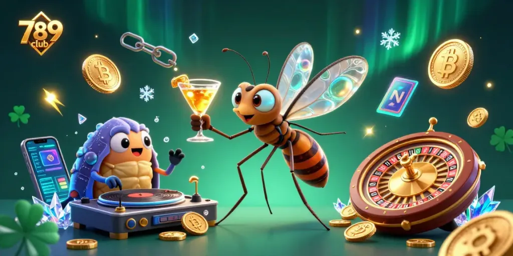 Join the 789club gaming adventure with an exciting casino-themed illustration featuring engaging characters and crypto elements.