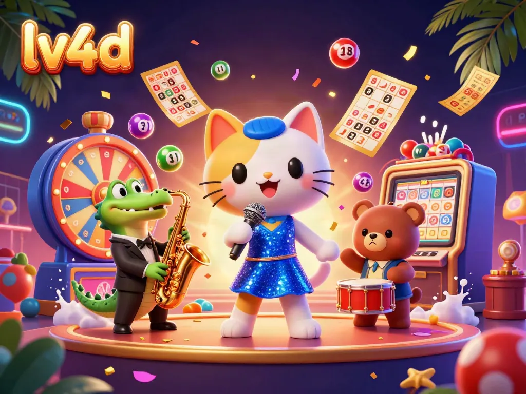 Experience the excitement of lv4d with animated casino characters and vibrant game elements.