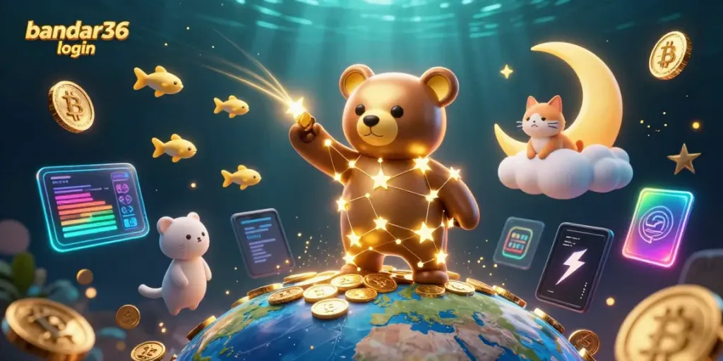 Menangkan jackpot dengan bandar36 login sambil menikmati ilustrasi berwarna cerah dari karakter lucu di dunia kasino.