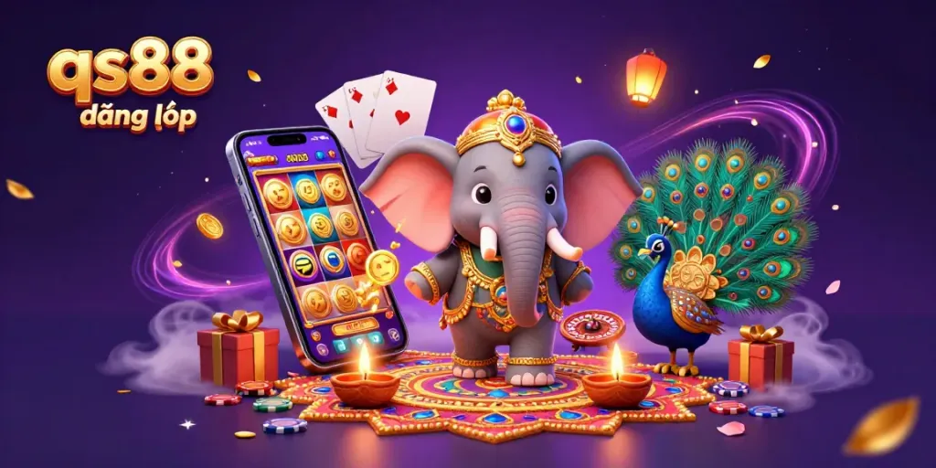 Experience the thrill with qs88 đăng nhập, featuring a creative blend of gaming elements and vibrant characters.