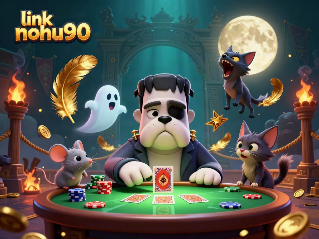 Engage in thrilling games at link nohu90 with cartoon characters showcasing casino action.